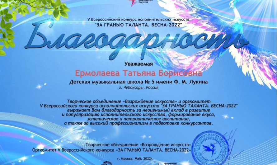 Поздравляем учащихся фортепианного отделения с победами в международных и всероссийских конкурсах