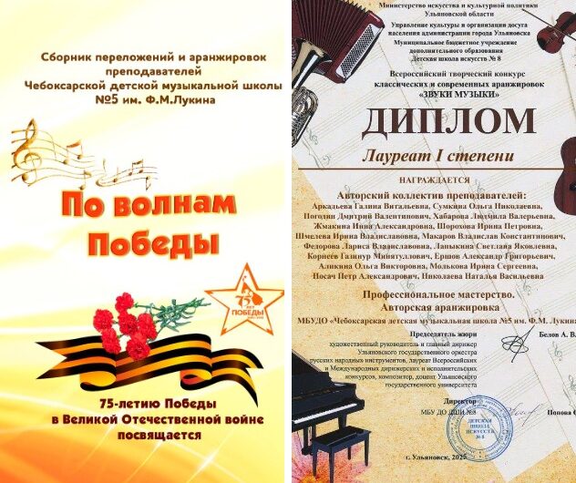 Преподаватели ЧДМШ №5 им. Ф.М. — лауреаты Всероссийского конкурса.