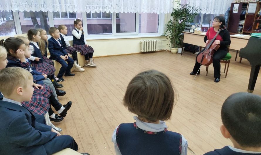 Продолжаем знакомить учеников эстетического отделения ЧДМШ №5 им. Ф.М.Лукина с музыкальными инструментами